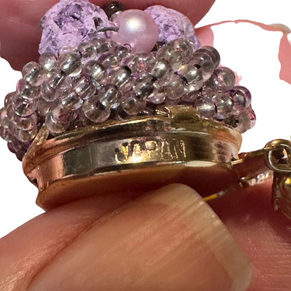 Vintage Japan Multi Strand Stone, Resin, Bead Necklace - Picture 8 of 8